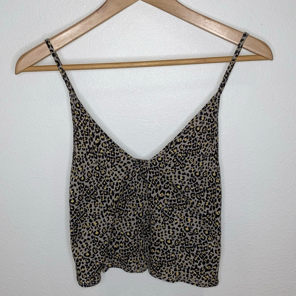 Urban Outfitters Cropped Tank Animal Print Size XS Brand New Loose Fit
